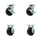 Service Caster 5 Inch Polyolefin Caster Set with Ball Bearings 2 Brakes 2 Rigid SCC-30CS520-POB-TLB-2-R520-2 - alternate 1